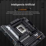 ASUS TUF Gaming B860M-PLUS WiFi, Placa Base Intel mATX, 12+1+2+1 80A etapas de alimentación DrMOS, DDR5, PCIe 5.0, 3 Ranuras M.2, Wi-Fi 7, Realtek 2.5Gb Ethernet, DisplayPort, HDMI, USB 20Gbps Tipo-C