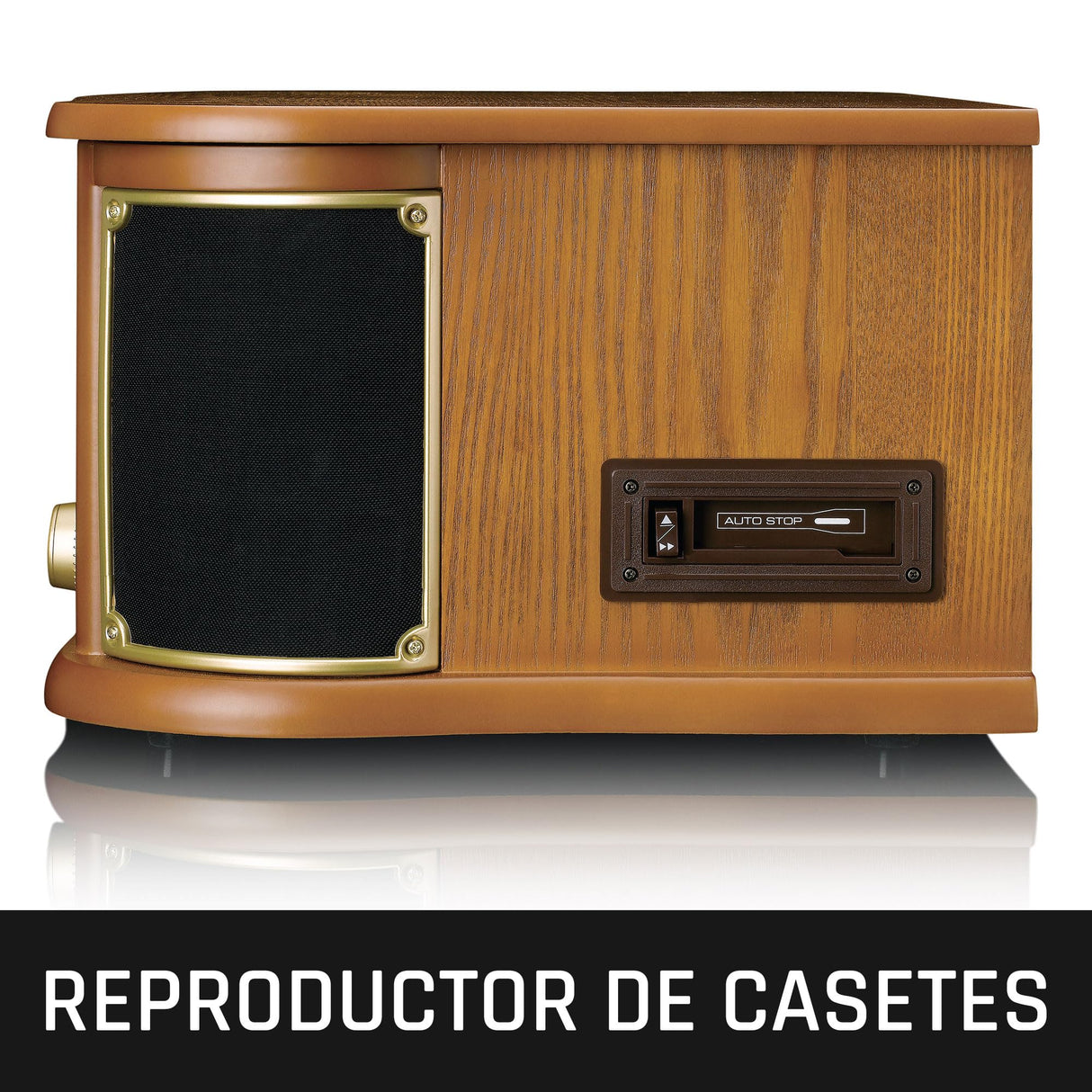 Lenco TCD-2551 Tocadiscos para Discos - Bluetooth Tocadiscos con Altavoz - Reproductor de CD - Pletina de Casete - 3 velocidades - Transmisión por Correa - 2 x 5 vatios - Madera
