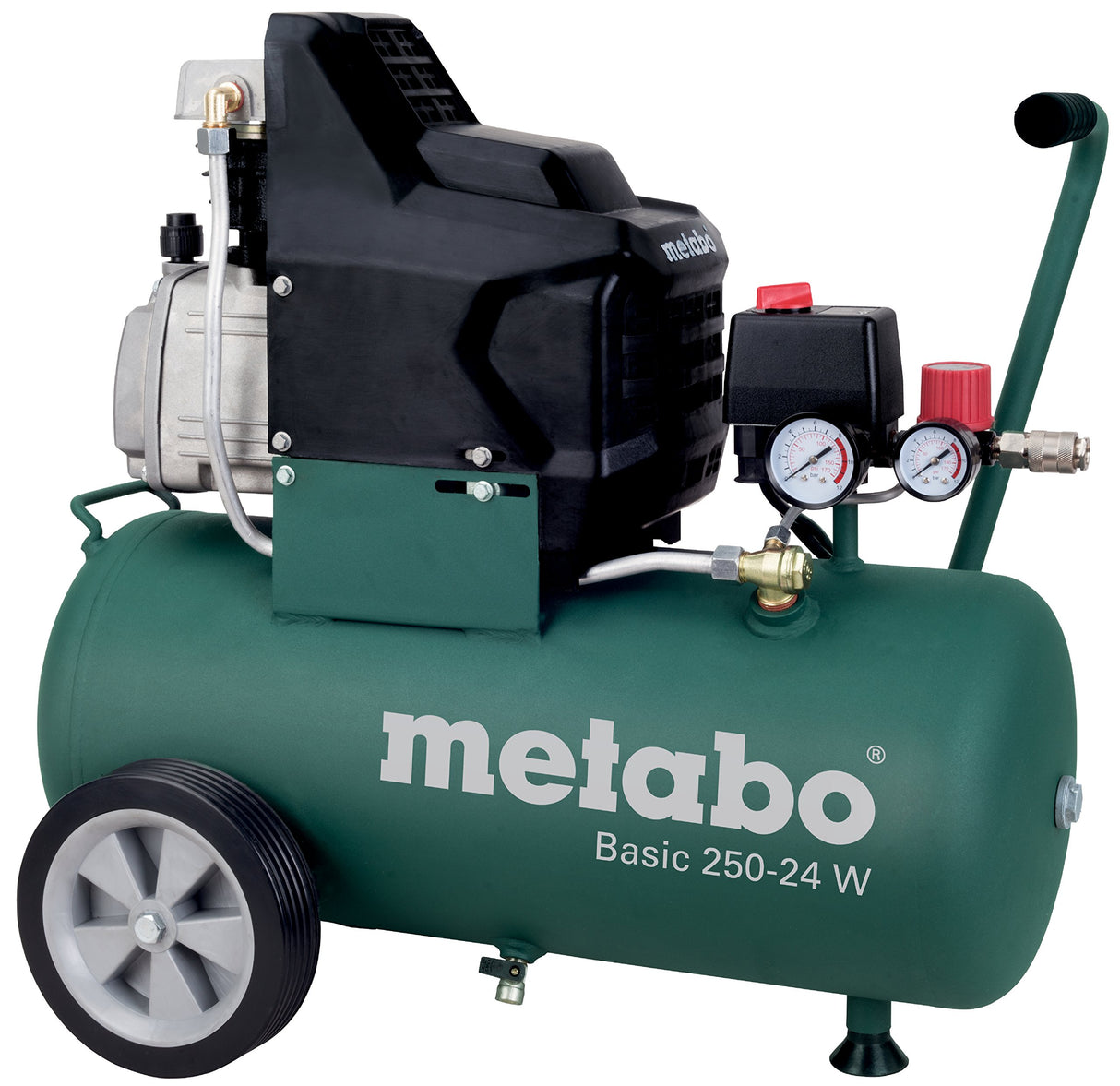 metabo Compresor Basic 250-24 W – 601533000 – compresor con motor potente y calderín de 24 l – cable de 1,5 m
