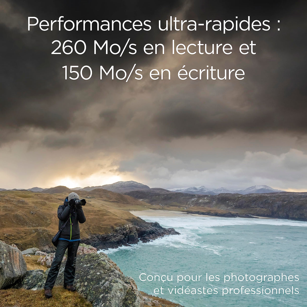 Integral de Tarjeta SD 1 TB UHS-II V60 con velocidades de lectura de hasta 260 MB/s y velocidades de escritura de 150 MB/s. Tarjeta de memoria de alta velocidad profesional SDXC