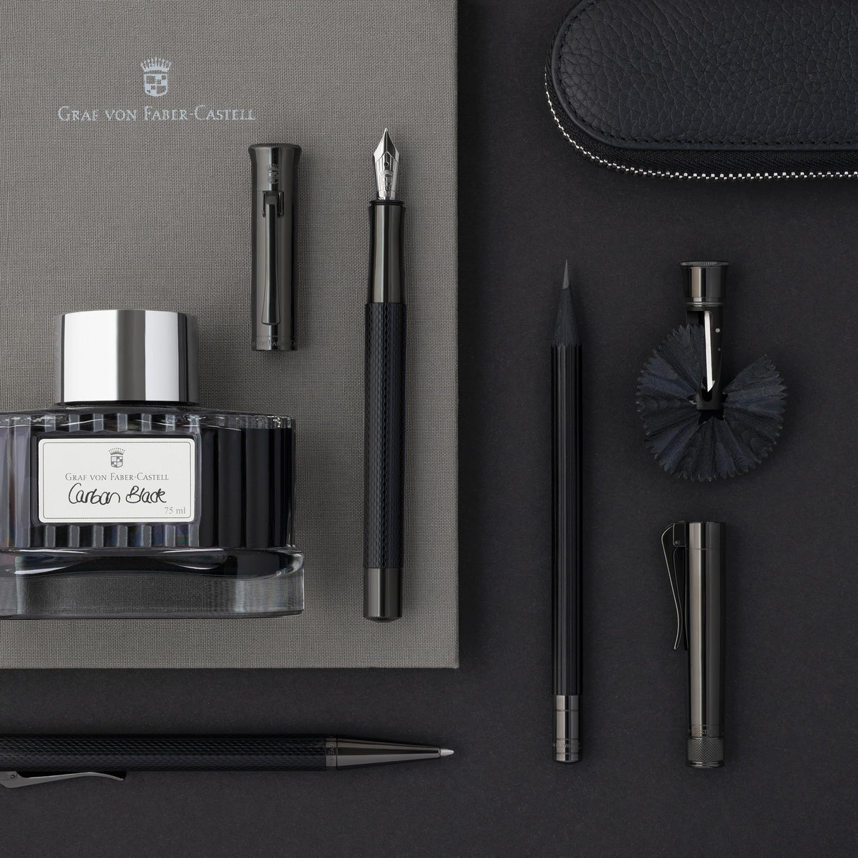 Graf von Faber-Castell 145269 Roller Guilloche Black Edition
