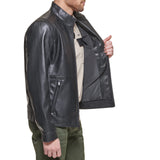 Dockers The Dylan-Chaqueta de Piel sintética, Negro, L para Hombre