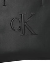 Calvin Klein Bolso Tote Mujer Sculpted Mini con logotipo, Negro (Black), Talla Única