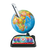 Clementoni Sapientino Più – Globo interactivo parlante, globo educativo con bolígrafo Bluetooth y aplicación, para niños de 6 años, 16446