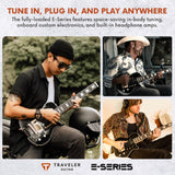 Traveler Guitar Guitarra eléctrica personalizada EG-1, negro brillante (EG1C BKG)