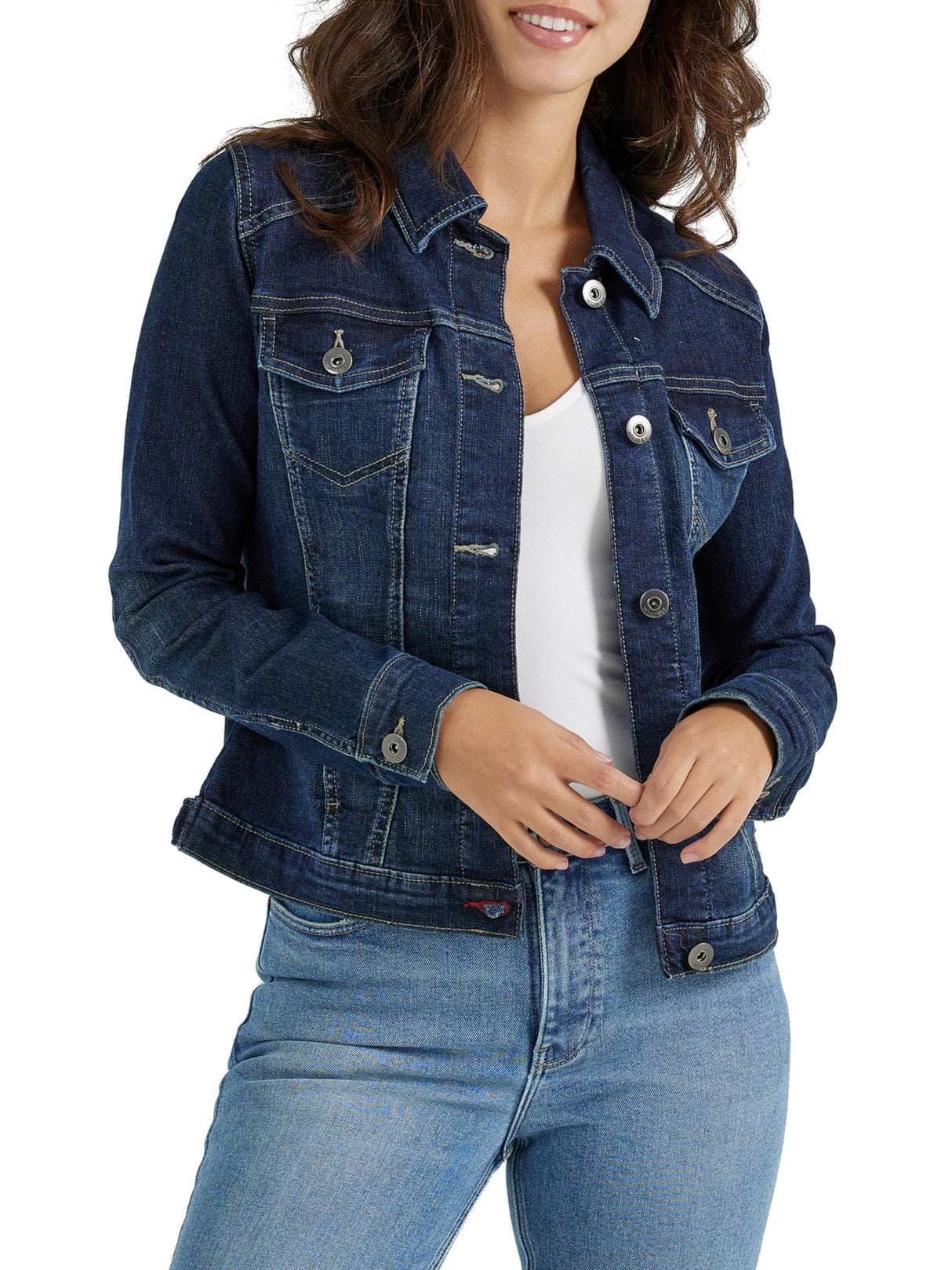 Wrangler Authentics Women's Denim Jacket, Drenched, Large