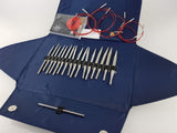 Addi Click Novel-Juego de Puntas Cortas de Encaje-8 prs, 5 Cables, 1 Conector, Metal, Azul, Oro, Rojo, Oine Size