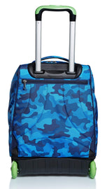 Seven Mochila con Ruedas CREW, Azul - Mochila 2 en 1, Mochila Escolar con Carro, Crossover System - Bolso Escolar Niños y Adolescentes - Bolsillo Interior con Organizador - Maxi Capacidad