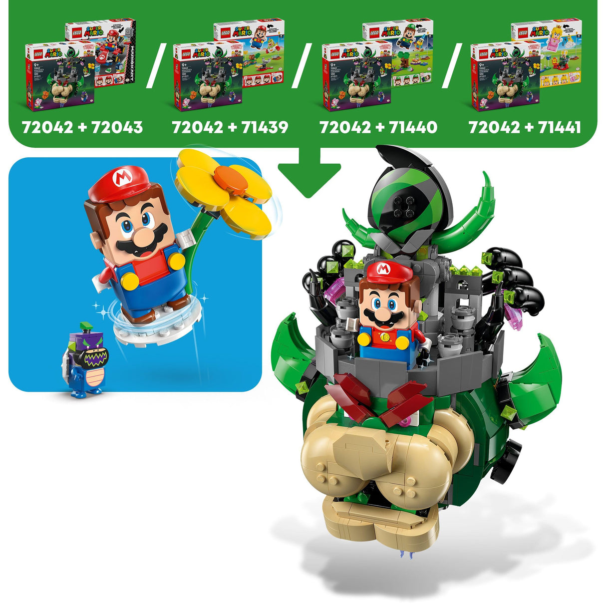LEGO Super Mario Príncipe Florian y Bowser Castillo - Juego Interactivo con 4 Figuras Inc. Yoshi Rosa y Base para Jugar y Exponer - Regalo Gamer para Niños y Niñas de 9+ Años 72042