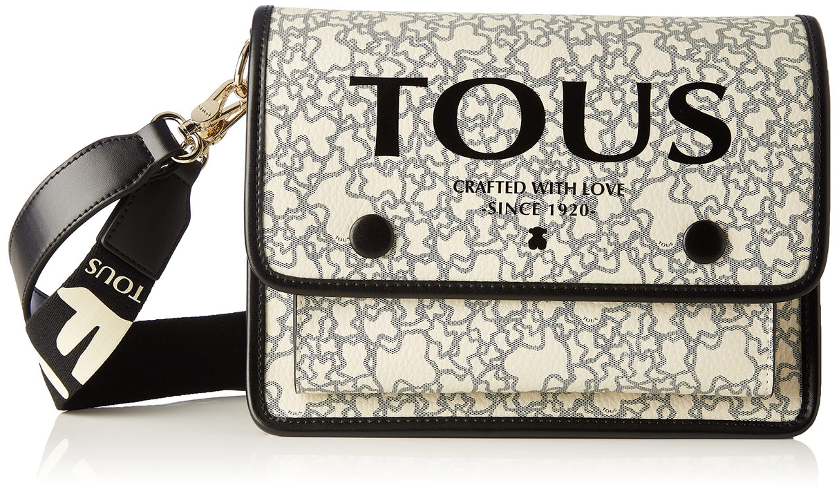 TOUS, BANDOLERA M. AUDREE K MINI para Mujer, BEIGE-NEGRO, MEDIANO