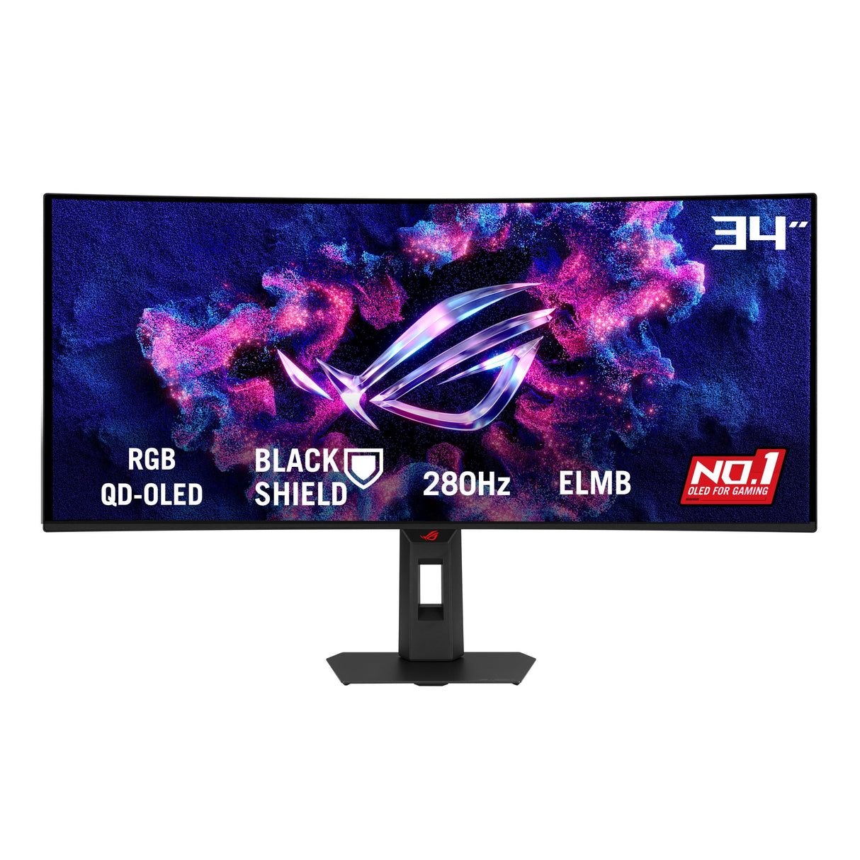 ASUS ROG Strix XG34WCDMS - Monitor Gaming de 34", QD-OLED RGB, BlackShield, 280 Hz, 0,03 ms, G-Sync, Neo Proximity Sensor, VESA DisplayHDR 500 True Black, HDMI 2.1 y USB-C
