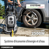 Powerplus Lavadora eléctrica de Alta presión POWXG90426 - [5620] Limpiador de Exterior, función de Arranque/Parada, presión máxima de 195 Bar y Temperatura de 50 °C, Manguera de 8 m y Accesorios