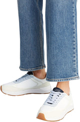 Tommy Hilfiger Runner Sneaker Mujer Casual Fashion Mix Elegante, Blanco (White), 40