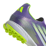 adidas F50 League Laceless Turf Football Boots, Botas de fútbol Unisex Adulto, Purple Rush/Cloud White/Lucid Lemon, 39 1/3 EU