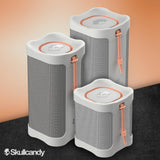 Skullcandy Terrain Altavoz Portátil Inalámbrico con Bluetooth, Impermeabilidad IPX7, 14 Horas de Batería, True Wireless Stereo y Correa Integrada para Viajes y Uso en Exteriores - Hueso/Naranja