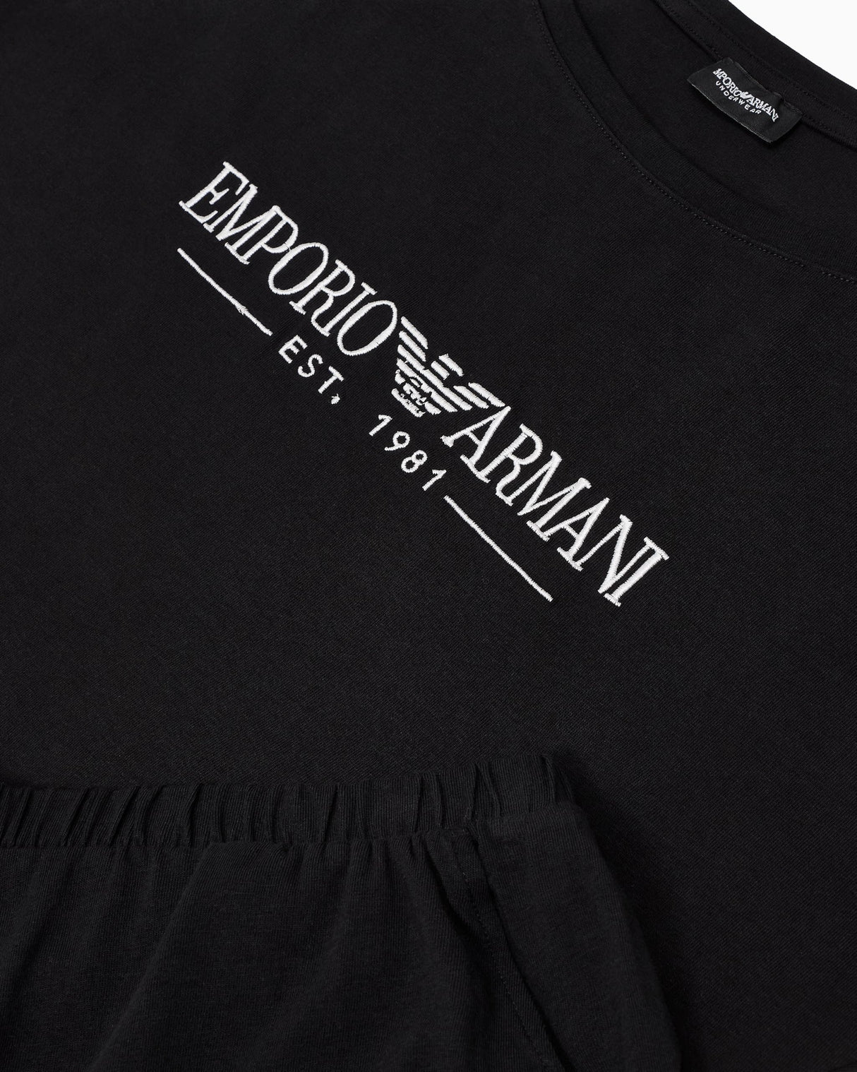 Emporio Armani Short Pajamas Set Juego de Pijama, Negro, S para Mujer