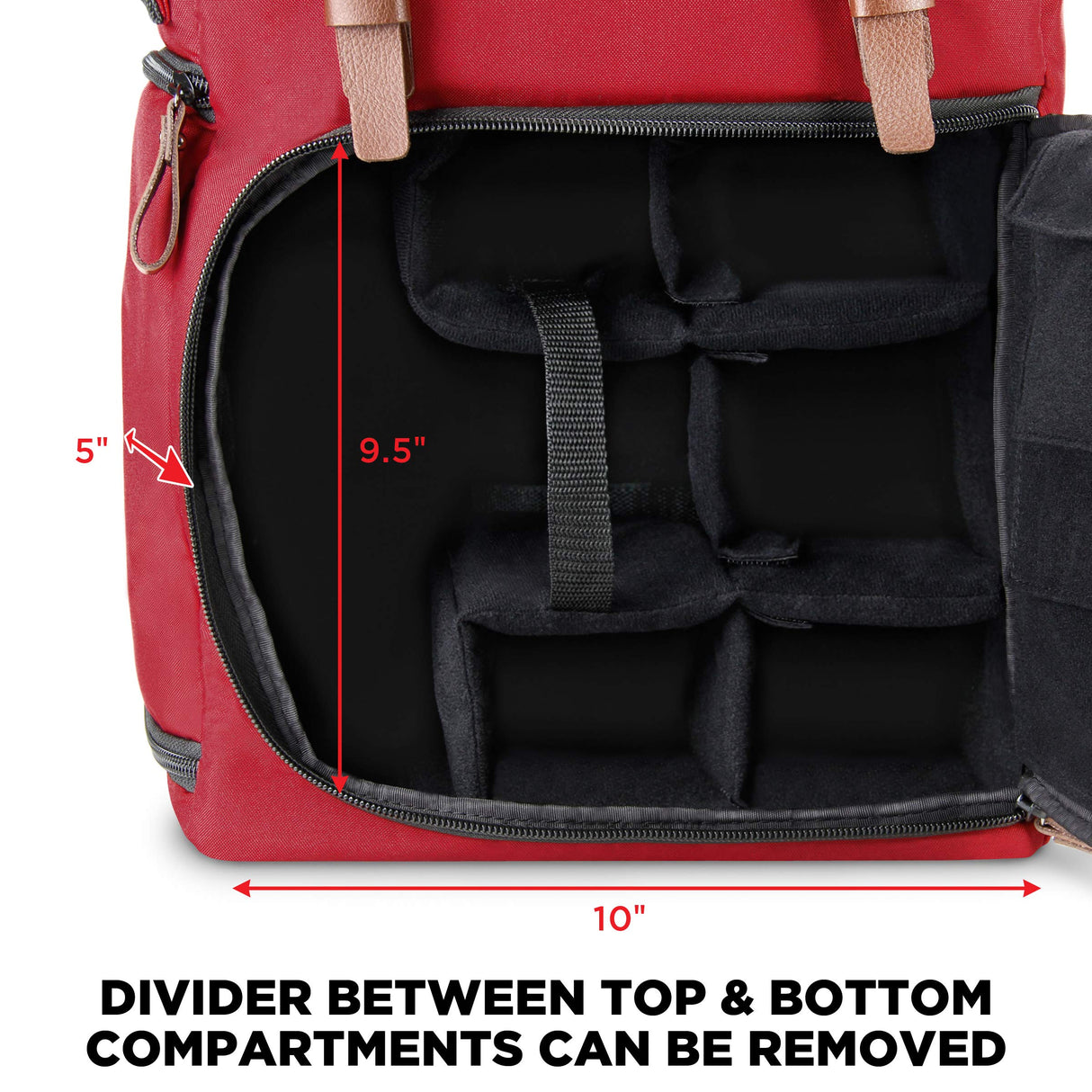 GOgroove Mochila para Cámara Réflex con Soporte del Trípode, Compartimento para Portátil, Almacenamiento para Accesorios y Cubierta Impermeable Incluido para Canon EOS 1300D, Nikon D3300, Pentax