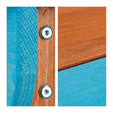 Relaxdays Mobiliario Infantil para jardín, Set con Mesa, Dos Bancos y sombrilla, Muebles de Exterior, Madera, Multi-Color
