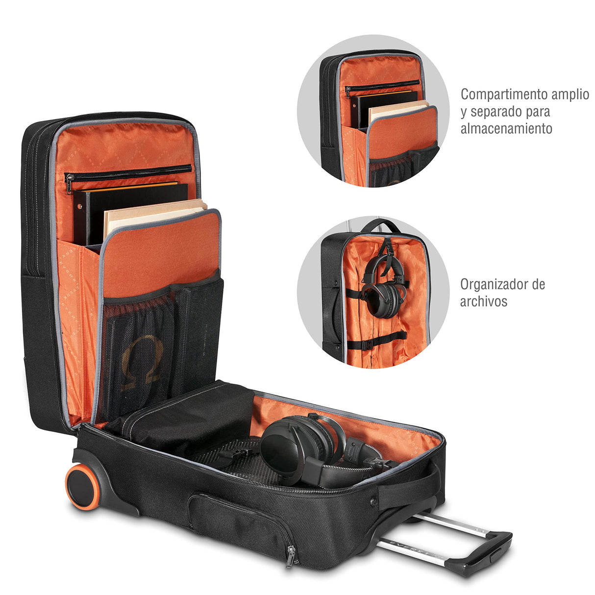 Everki - Trolley para portátil de hasta 18.4", Color Negro