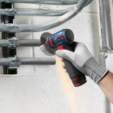 Bosch Professional 12V System GWS 12V-76 - Amoladora angular a batería (Ø 76 mm, 19500 rpm, 3 discos, sin batería, en L-BOXX)