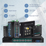 Trendnet, TI-G50, Switch DIN-Rail Industrial Ethernet Gigabit de 5 Puertos, Capacidad de conmutación de 10 Gbps, clasificación IP30 (-40 °C a 167 °F), Incluye Soportes para Montaje en Pared