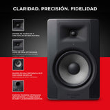 M-Audio BX8 D3 Monitor de Estudio, Altavoz Activo Profesional Bidireccional, 150 W con Woofer 8” para Producción Musical y Mezcla de Música, con Función Acoustic Space Control Incorporado, 1 Pieza