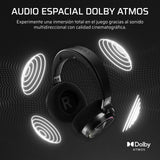 Corsair Virtuoso MAX Wireless Auriculares para Juegos con Bluetooth – Dolby Atmos, SoundID, Cancelación Activa del Ruido, Micrófono de Calidad Broadcast, para PC, Mac, PS5, PS4 – Carbono