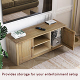 Panama Mueble para televisor con 2 Puertas y 1 Estante, Madera, Verde Pino, Dimensions (L*W*H): 120.0 x 40 x 50 cm