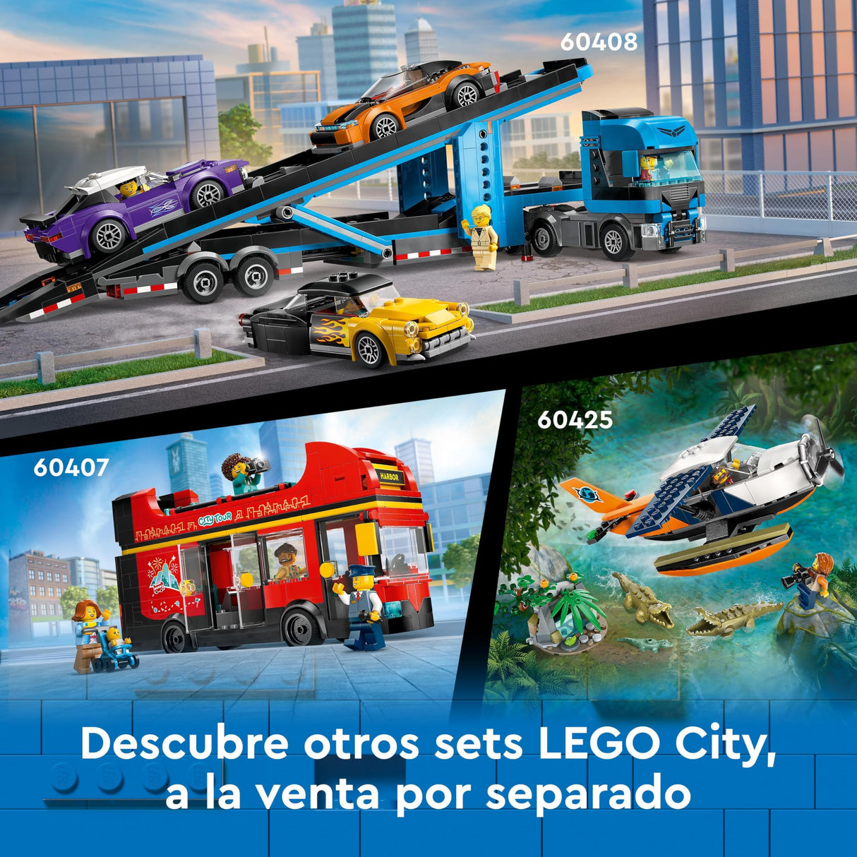 LEGO City Montaña Rusa de Robot World de Juguete para Parque de Atracciones con 8 Minifiguras, Regalo para Niños y Niñas de 8 Años o Más, Juego Creativo de Aventuras 60421