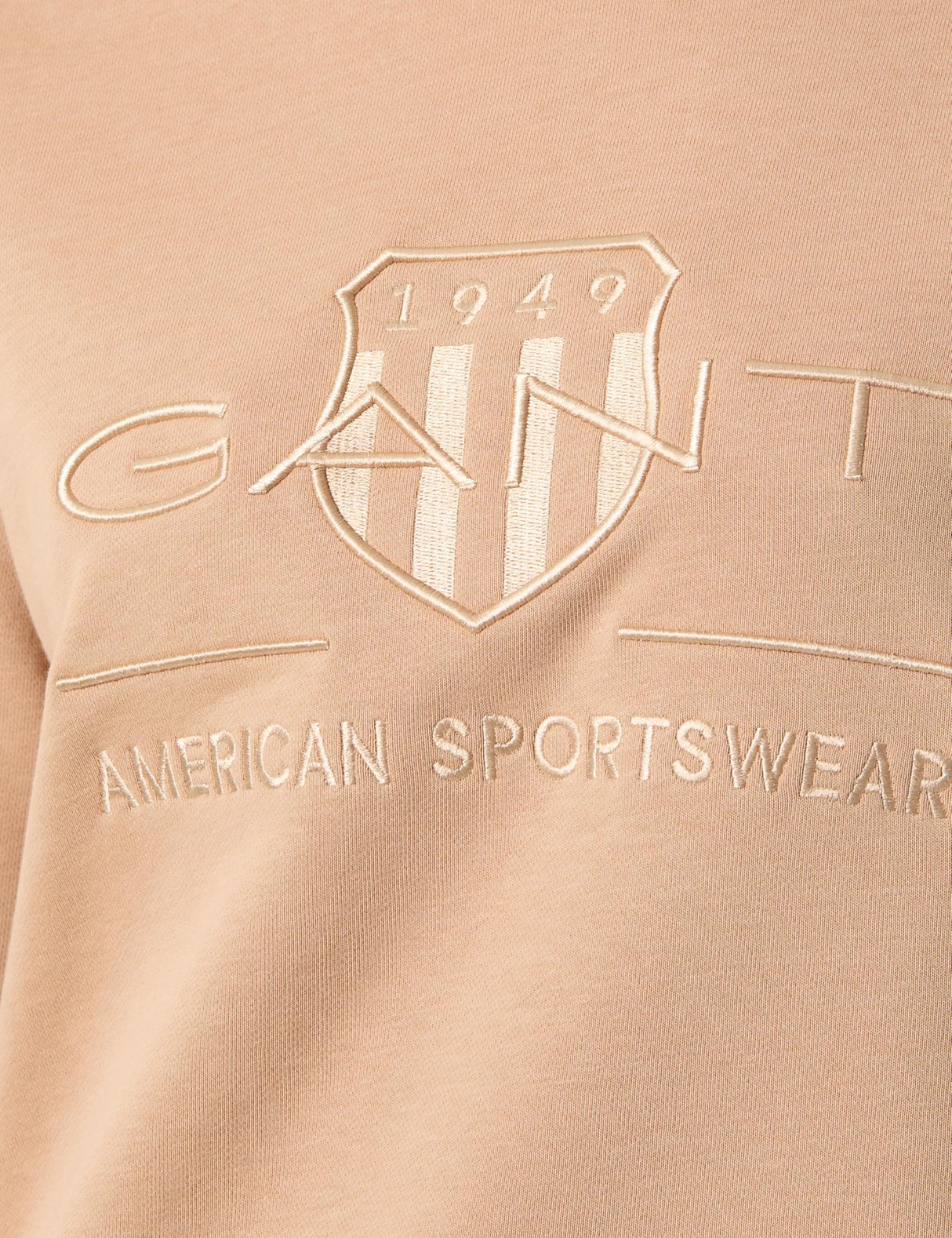 GANT Reg Tonal Shield C-Neck Sweat Sudadera, Caramel Beige, L para Mujer