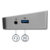 StarTech.com Docking Station USB 3.0 2x DisplayPort y HDMI 4K para 3 Monitores - Hub 5x USB-A (1x Fast Charge) - Audio de 3.5mm - Red GbE - Replicador de Puertos USB-A - Mac y Windows (USB3DOCKH2DP)