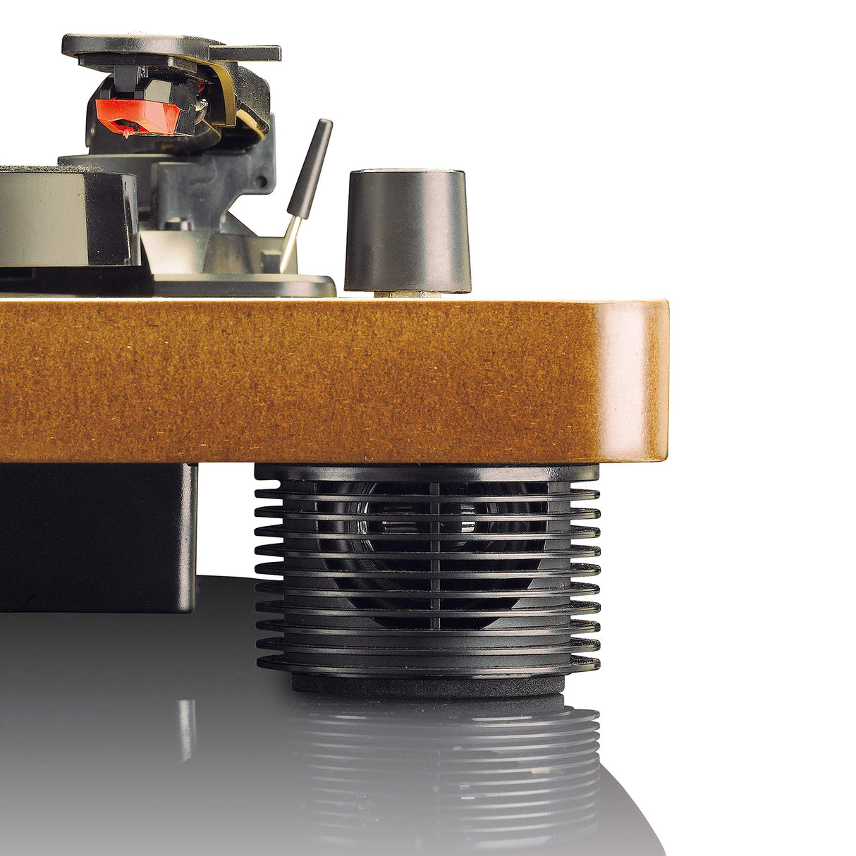 Lenco LS-50 Giradiscos de vinilo con caja de madera y altavoz, USB, conversión de vinilo a digital, cubierta protectora, transmisión por correa, 2 x Stylus (aguja)