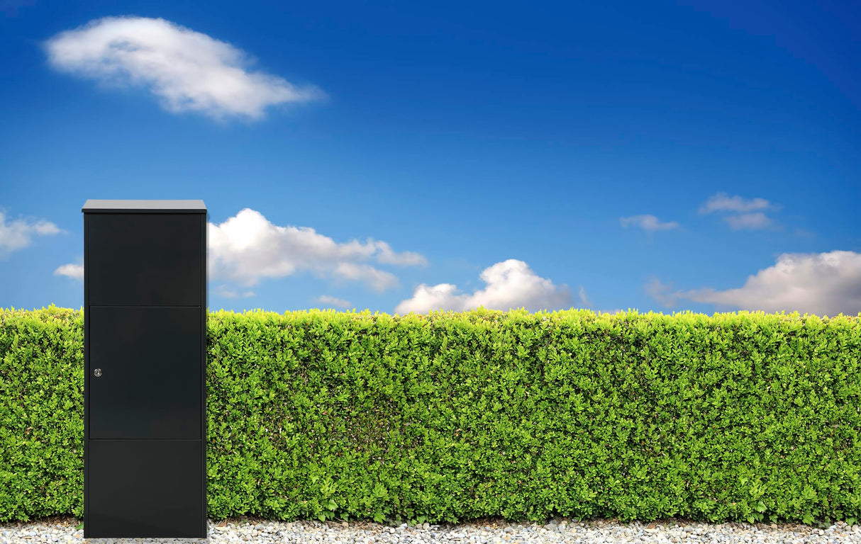 MeFa Bosca 408100M 408 - Buzón de Acero galvanizado (RAL 9005), Color Negro