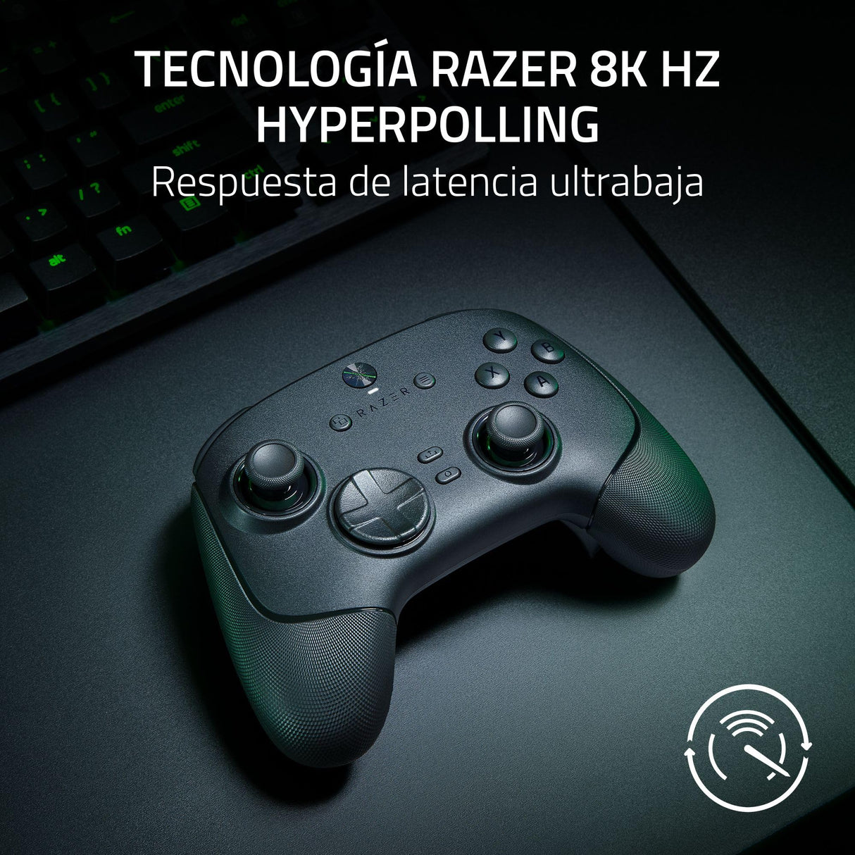 Razer Wolverine V3 Pro 8K PC - Mando inalámbrico de esports para PC (8K Hz HyperPolling, Palancas de mando TMR con cubiertas intercambiables) Negro