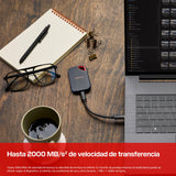 SANDISK Extreme Portable SSD 4 TB (velocidades hasta 2000 MB/s, USB Type-C, con clasificación IP65 de Resistencia al Agua y al Polvo, protección contra caídas de hasta 3 Metros)