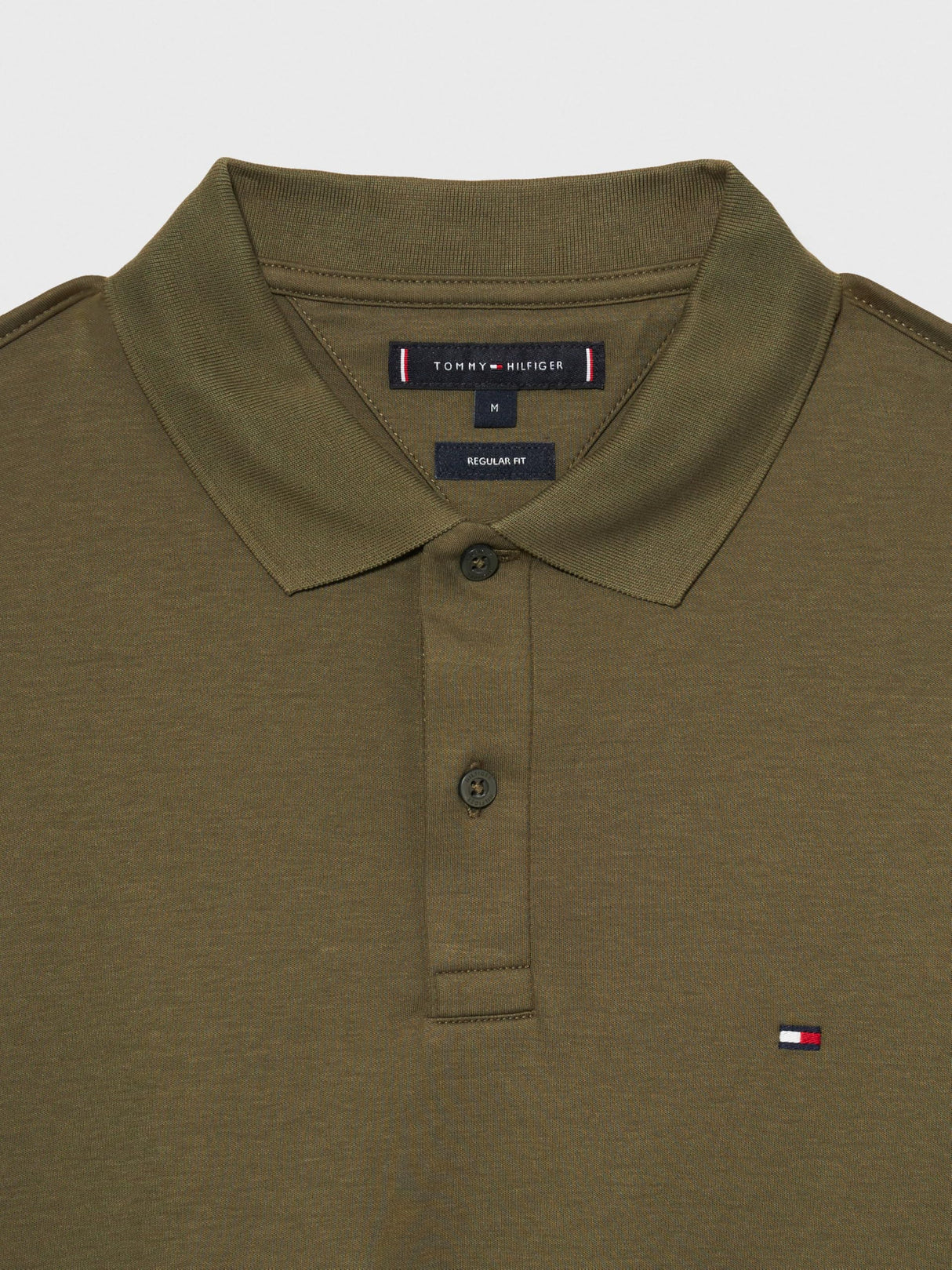 Tommy Hilfiger Polo de Manga Larga Hombre Liquid Cotton Regular Fit, Multicolor (Army Green), M