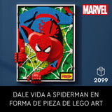 LEGO Art El Increíble Spider-Man Set Mural 3D, Póster de Lienzo para Construir, Decoración de Súperhéroe para el Hogar, Actividad Creativa, Regalo de Cómic para Adolescentes y Adultos 31209