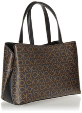 Calvin Klein Bolsa de Triple Compartimento Adeline para Mujer, Marrón/Caqui/Negro, Talla de un Talla