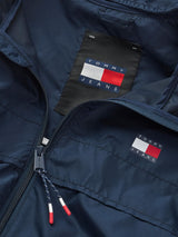 Tommy Jeans Cortavientos Hombre Chicago con capucha, Azul (Dark Night Navy), XXL