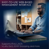 TrenDNET – Accesorios de 52 Puertos GIGA Web Smart 740 W PoE+ 10 G SFP+ Slots
