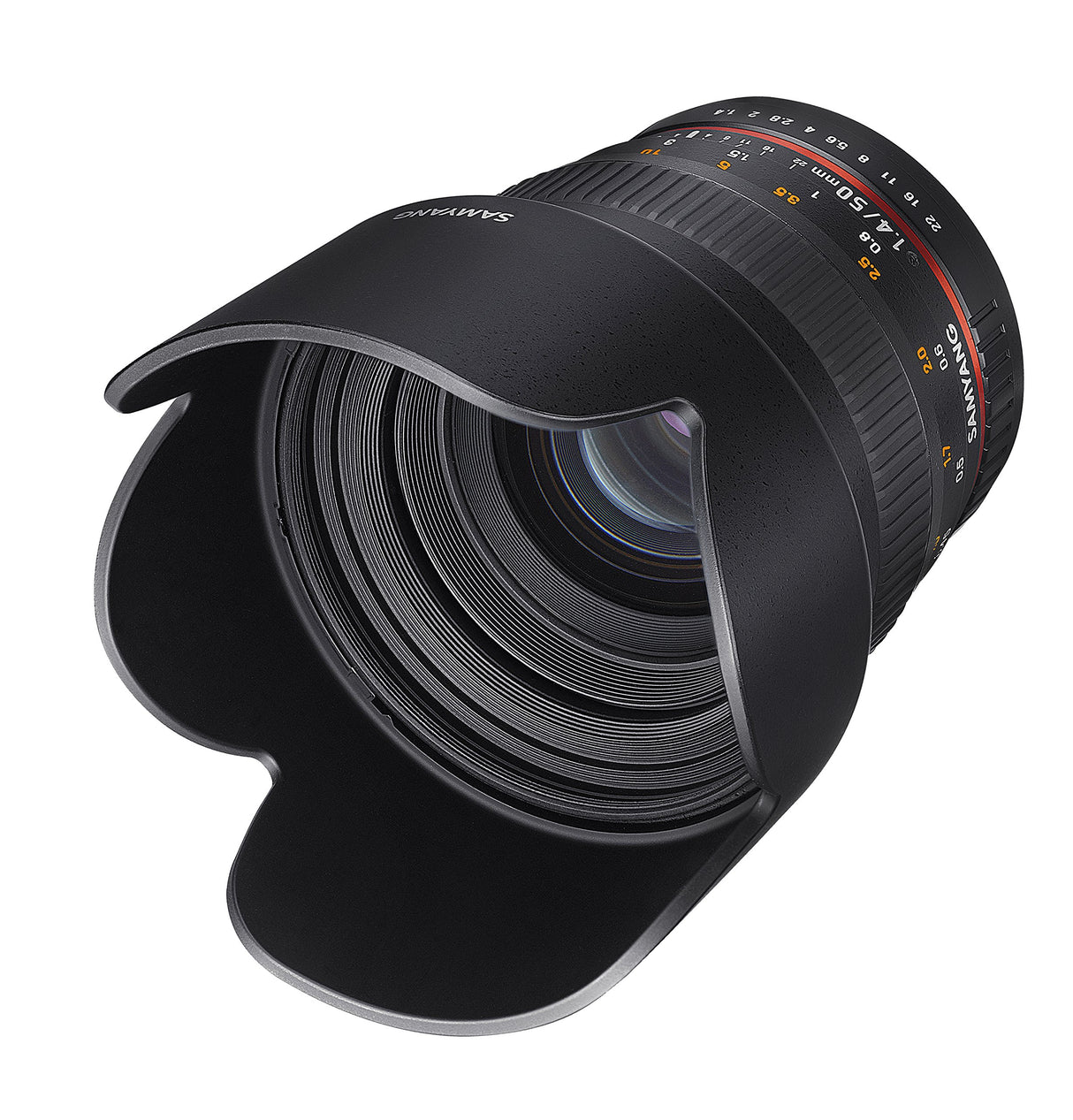 Samyang F1111109101 - Objetivo fotográfico DSLR para Micro Cuatro Tercios (Distancia Focal Fija 50mm, Apertura f/1.4-22 AS UMC, diámetro Filtro: 77mm), Negro