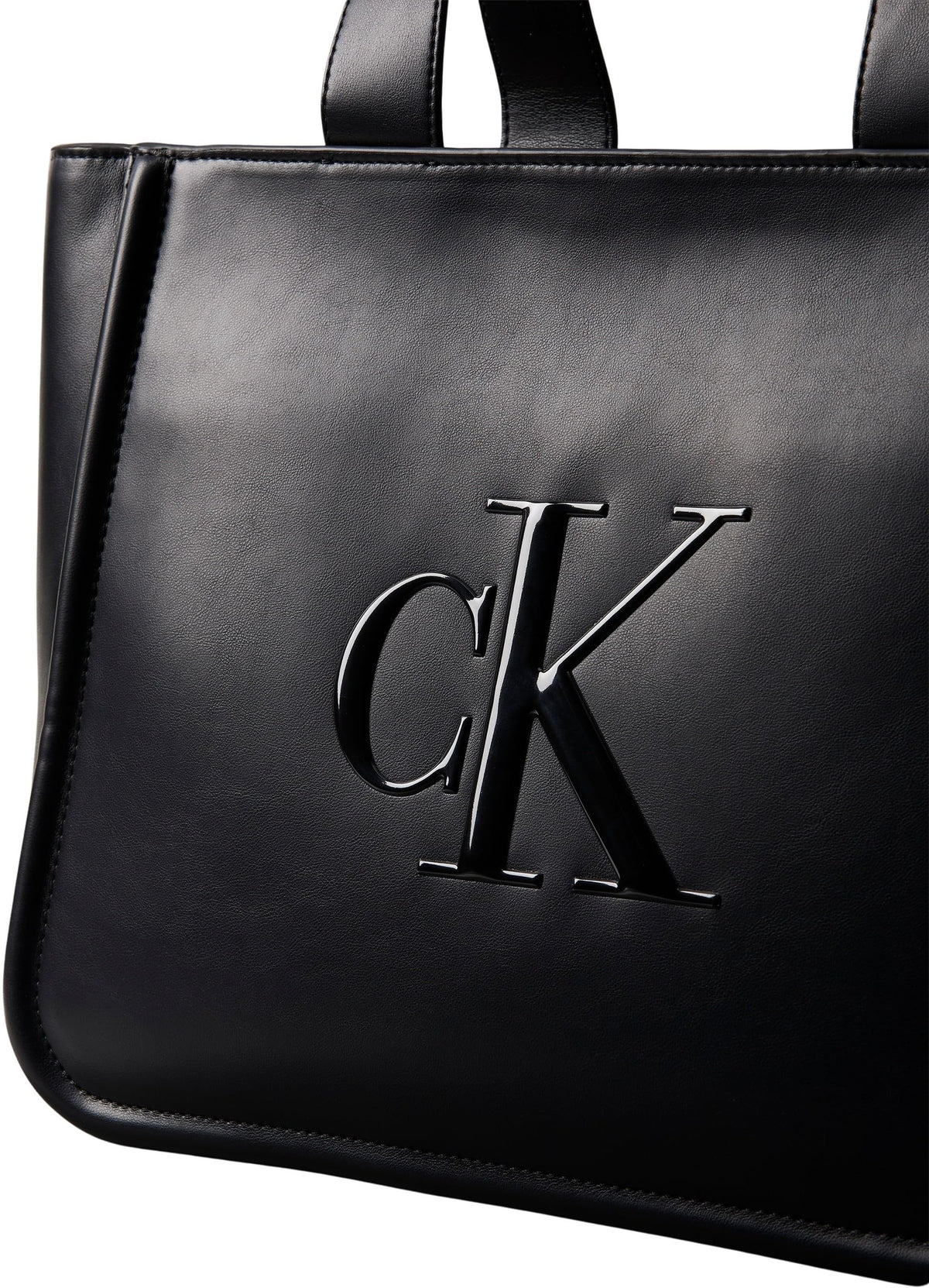 Calvin Klein Bolso Tote Mujer Bold Medium con logotipo, Negro (Black), Talla Única