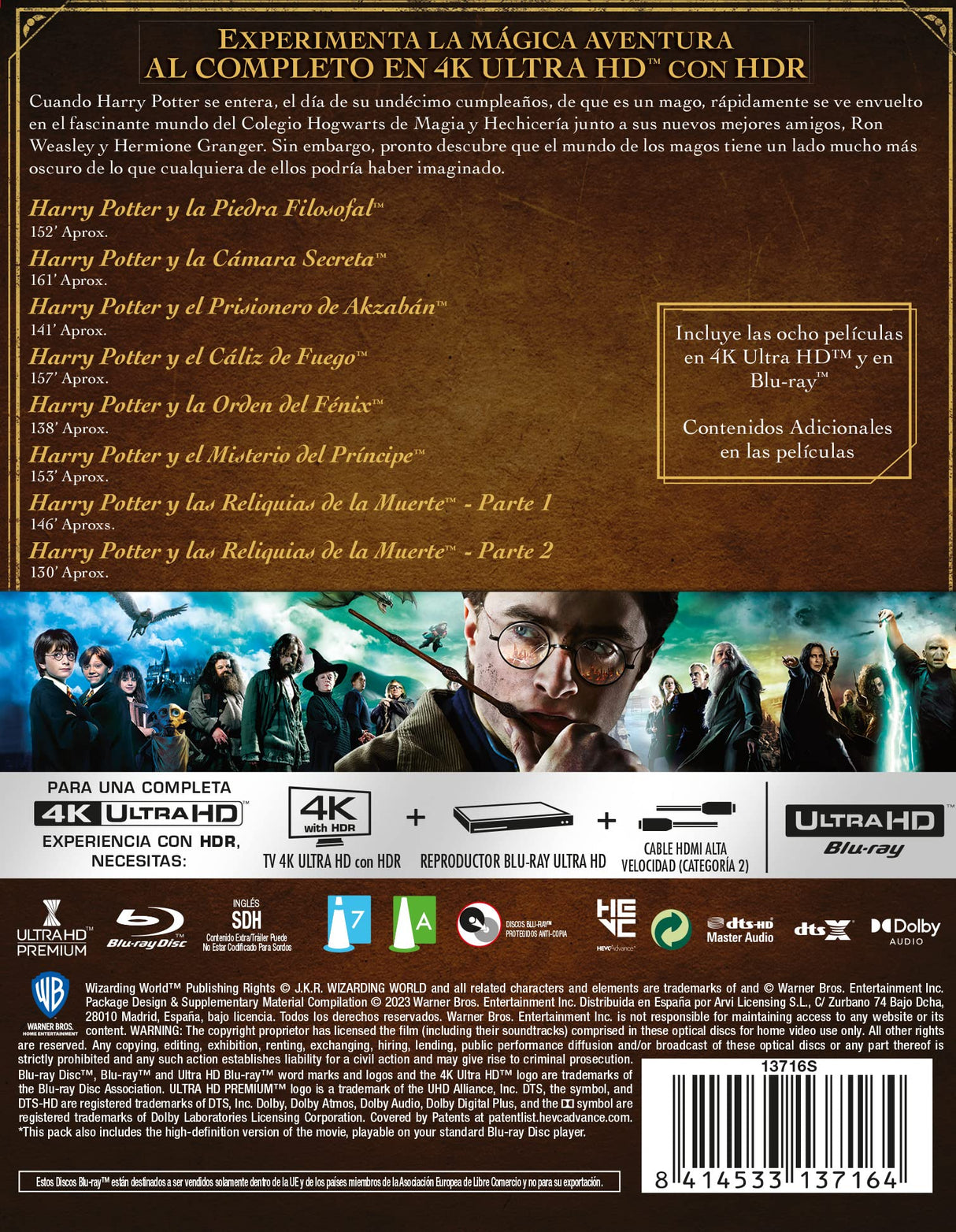 Harry Potter Pack (4K UHD + Blu-ray) [Blu-ray]