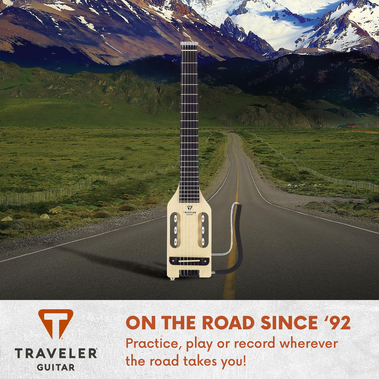 Traveler Guitar Guitarra acústica y eléctrica de 6 cuerdas, derecha, arce (ULN MPS)
