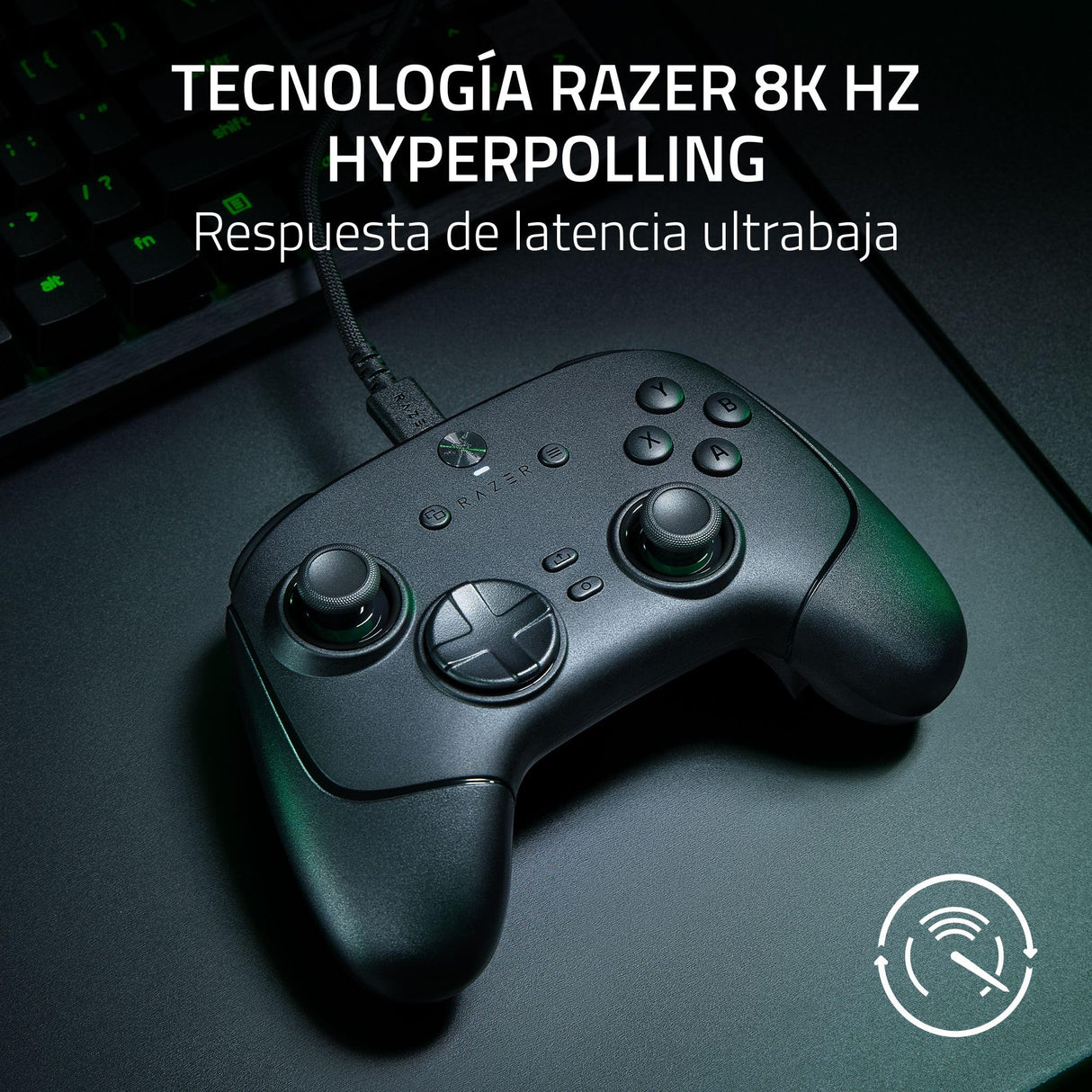 Razer Wolverine V3 Tournament Edition 8K PC - Mando de esports con cable para PC (8K Hz HyperPolling, Palancas de mando TMR con cubiertas intercambiables) Negro