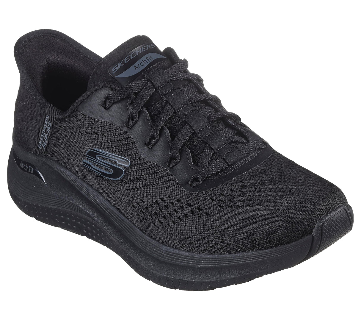 Skechers Arch Fit 2.0 Easy Chic - Tenis para Mujer, 01 Negro, 38.5 EU