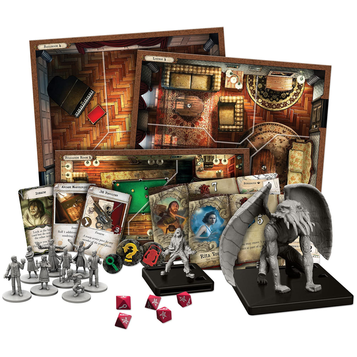 Fantasy Flight Games, Mansions of Madness Second Edition , Board Game , Ages 14+ , 1-5 Players , 120-180 Minute Playing Time