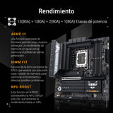 ASUS TUF Gaming B860M-PLUS, Placa Base Intel mATX, 12+1+2+1 etapas de alimentación DrMOS 80A, DDR5, PCIe 5.0, 3 Ranuras M.2, Realtek 2.5Gb Ethernet, DisplayPort, HDMI, USB 20Gbps Tipo-C