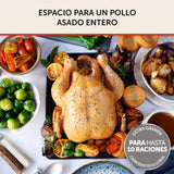 Breville Freidora de aire Halo Flexi | Horno con freidora de aire doble digital | 11 L Air Fryer: +10 raciones | Fríe, hornea, asa y calienta | 2400 W | Negro [VDF130X]