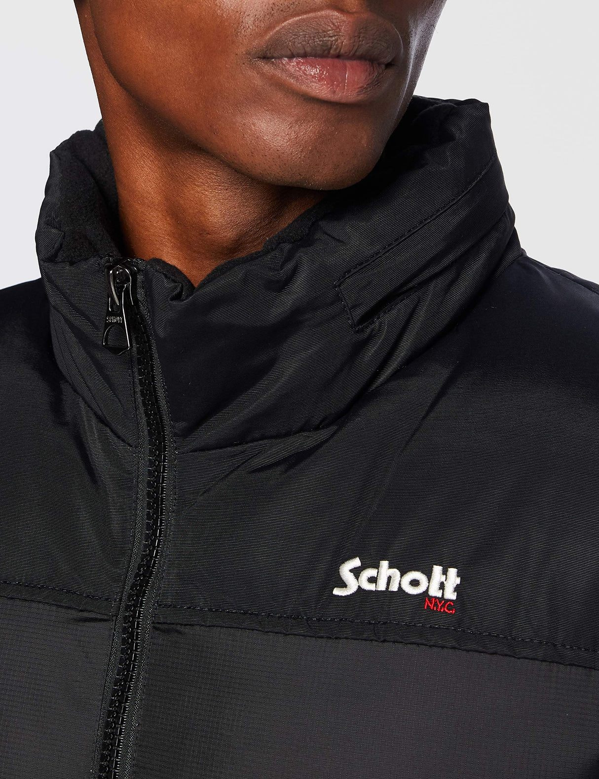 Schott NYC UTAH, Chaqueta Hombre, Negro, L